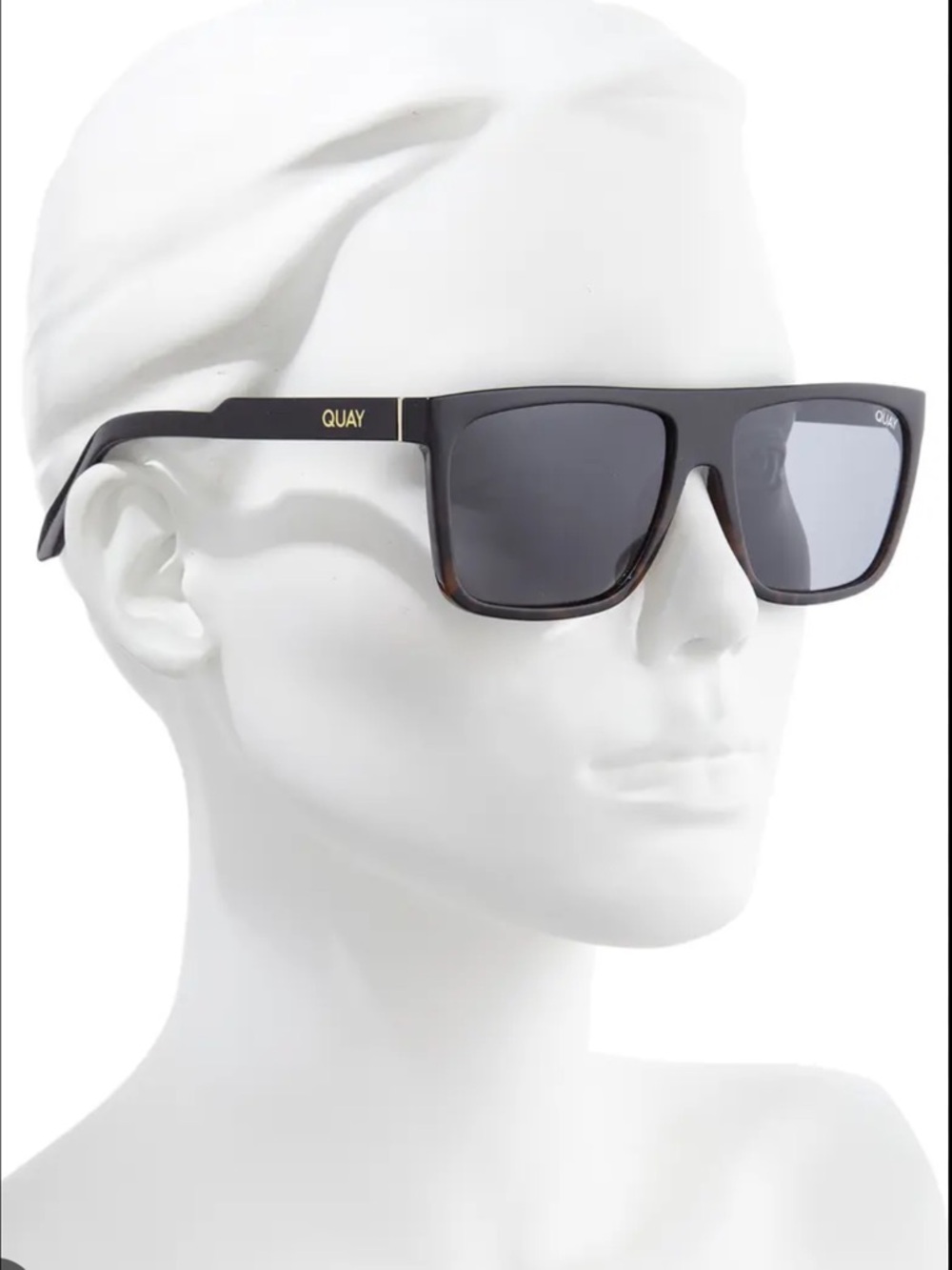 Quay Australia Matte Black Rectangular Sunnies